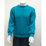 Mens Rib Crew Teal